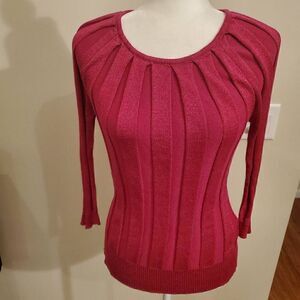 Joseph A. Sparkly Pink Stretchy Vintage Top M